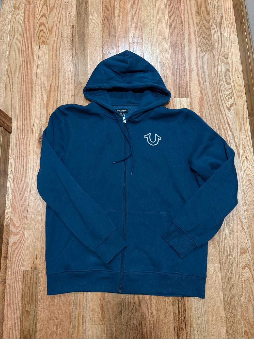 True Religion Deep Full-Zip Hoodie with Logo